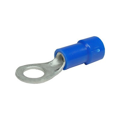 Insulated Ring Crimp Connector 16-14 AWG, 1/4" Tab - Blue, Pkg/100 (1806-CP)