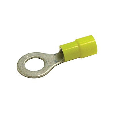 Insulated Ring Crimp Connector 12-10 AWG, 5/16" Tab - Yellow, Pkg/25 (1908-14)