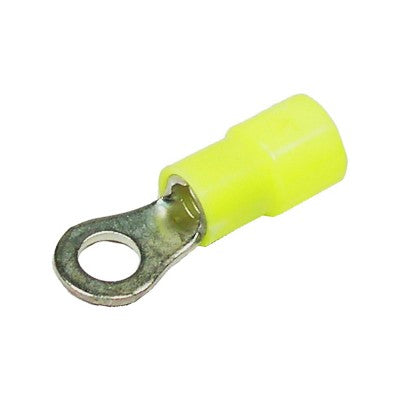 Insulated Ring Crimp Connector 12-10 AWG, 3/8" Tab - Yellow, Pkg/25 (1909-14)