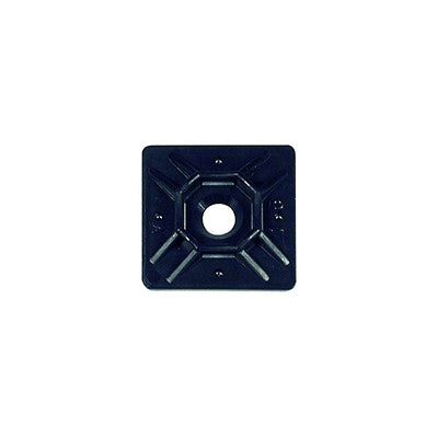 1" Square Adhesive #6 Mounting Pads for Cable Ties, Black, Pkg/100 (7081-0-36)