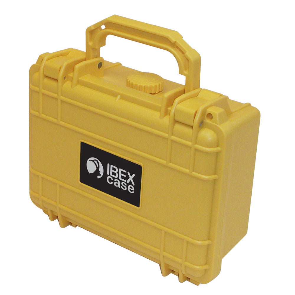 IBEX Protective Case 1100 with foam, 8.3 x 6.6 x 3.5", Yellow (IC-1100YL)