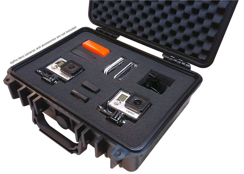 IBEX Protective Case 1300 with foam, 13 x 11 x 4.7", Black (IC-1300BK)