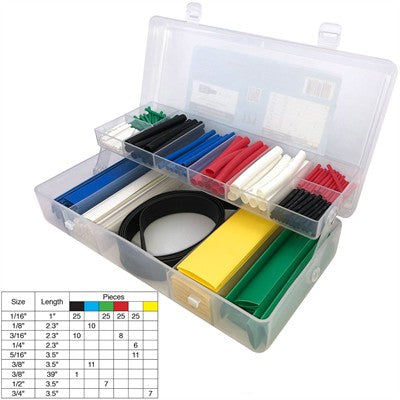 Heat Shrink Kit, 2:1 Color, 171 Pieces (HSK-2430)