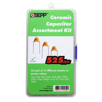 Ceramic Capacitor Assortment Kit, 525pcs (KCC-01)