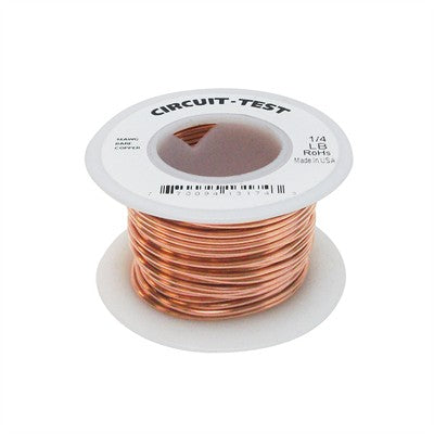 Bare Copper Bus Bar Wire, 30AWG, 1/4 lb Roll (10-BC30-025)