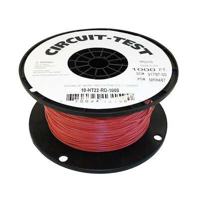 22AWG Stranded Wire - Red, 1000ft Roll (10-HT22-RD-1000)