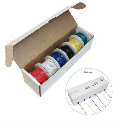Hookup Wire Kit, Assorted - 6 Colours, 22AWG, Stranded (10-HT22K6-25)