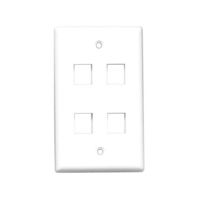 Blank Wall Plate - 4 Ports (100-404)