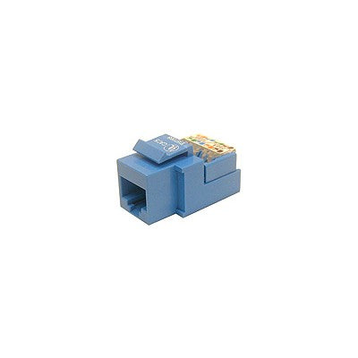 Keystone RJ45 Jack - CAT5E, Tool Less, Blue, Pkg/50 (100-506-50)
