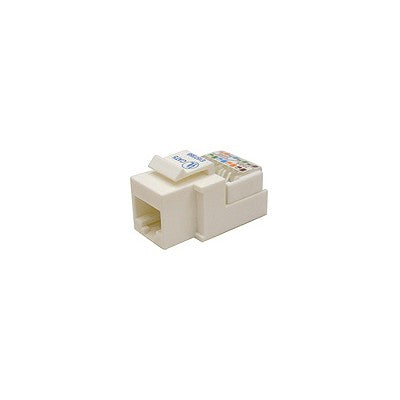 Keystone RJ45 Jack - CAT5E, Tool Less, White, Pkg/50 (100-509-50)