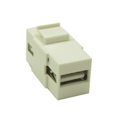 Keystone Feedthru Insert - USB "A-A", White (100-580)