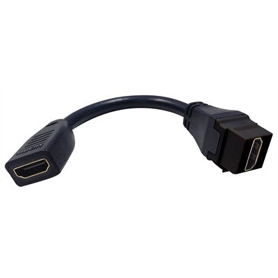Keystone Feedthru Insert - HDMI w/ Pigtail, Black (100-588)