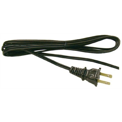 2 Conductor Power Cord - NEMA1-15P to 2 wire leads, 6ft, Black (138-116-BLK)