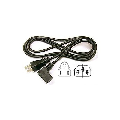3 Conductor Power Cord - NEMA5-15P to IEC320-C13 socket, R/A, Black, 6ft (138-426)