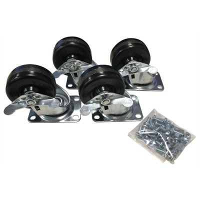 Rack And Cabinet Caster Set, Heavy Duty (1425BHLOCK)