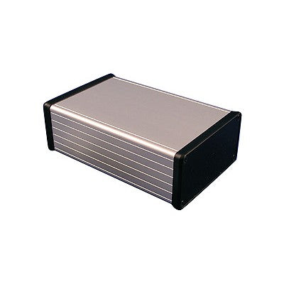 Aluminum Instrument Enclosure - 80 x 54 x 23mm - Aluminum / Plastic ends (1455C802)