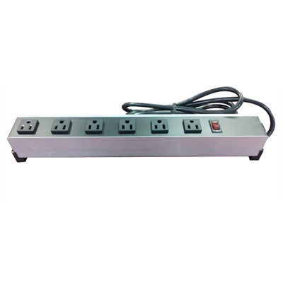 6 Outlet Heavy Duty Power Bar, 6ft cord - w/ Lighted Switch, Right Angle (1584H6A1RA)
