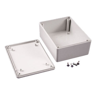 Flame Retardant ABS Plastic Enclosures w/ PC Board Standoffs, 109 x 81x 41 mm - Grey (1591XXSGY)