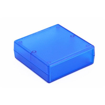 ABS Plastic Miniature Hand Held Enclosure - 75 x 74 x 27mm - Transparent Blue (1593ARTBU)