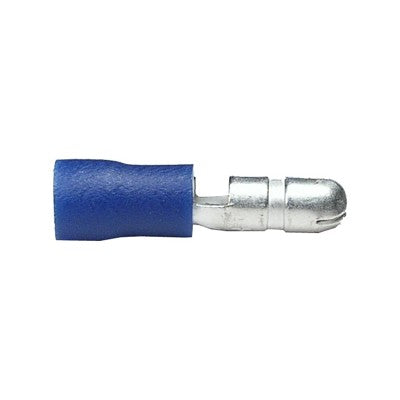 Male Blue Bullet Crimp Connector, 16-14 AWG, 0.157", Pkg/100 (1858-CS)