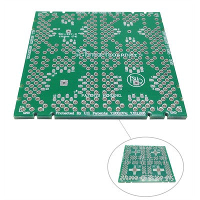 SchmartBoard® EZ Breakout Board - LFCSP 12/20/24-pin (0.5mm) and 16-pin (0.65mm) to 0.1" Spacing, 2" x 2" (202-0016-01)