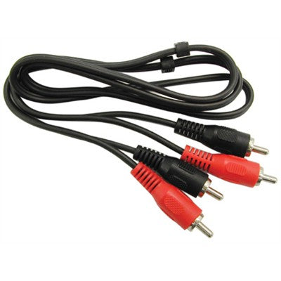 2 x RCA Plugs to 2 x RCA Plugs - Nickel, 6ft (210-206)