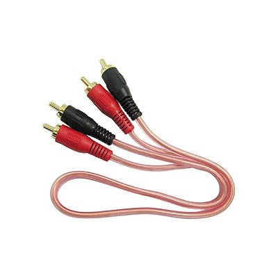 2 x RCA Plugs to 2 x RCA Plugs - Deluxe Gold, 1.5ft (210-5015)
