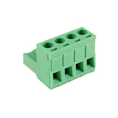 Pluggable Terminal Block - 5mm, 4 Position, Right Angle (25-E800-04)