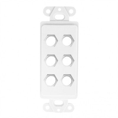 Decora Style Insert with 3/8" Holes, 6 Ports (28-180-6)