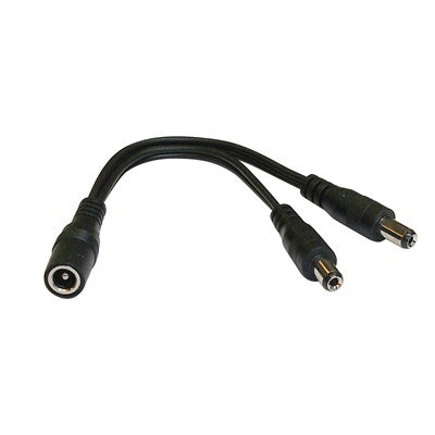 Coaxial Power Plug Adapter - 2.1 x 5.5mm Jack - Dual 2.1 x 5.5mm Plug (310-610)