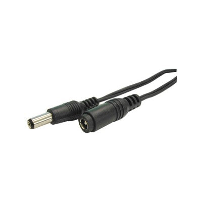 Coaxial Power Cable Extension - 2.5 x 5.5mm Plug to Jack, 6ft 22AWG (310-840)
