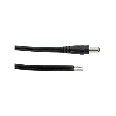 Coaxial Power DC Cable - 0.7 x 2.35mm Plug to wire leads, 6ft (DC-48-410)