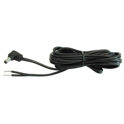 Coaxial Power DC Cable - 1.3 x 3.5mm Plug to Wire Leads, 6ft Right Angle (DC-TC204)