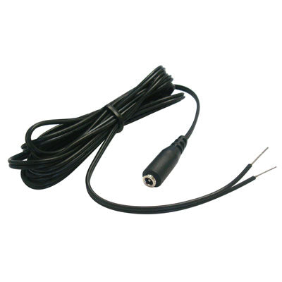 Coaxial Power DC Cable - 1.3mm x 3.5mm Inline Jack to Wire Leads, 6ft 22AWG (310-971-22A)