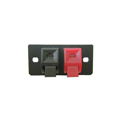 Speaker Terminals - 2 Push Type Terminals mounted on flat plastic plate (317-102)