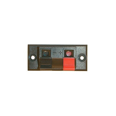 Speaker Terminals - 2 Push Type Terminals mounted on flat plastic plate (317-202)