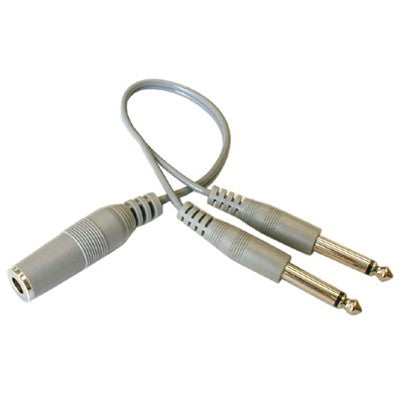 Y Cable: 1/4" Jack to 2 x 1/4" Plugs - Nickel (35-571)