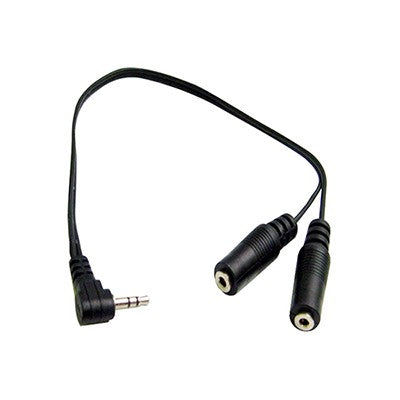 2.5mm Stereo Plug (90°) to 2 x 2.5mm Stereo Jacks -  5" Y Cable (35-610)