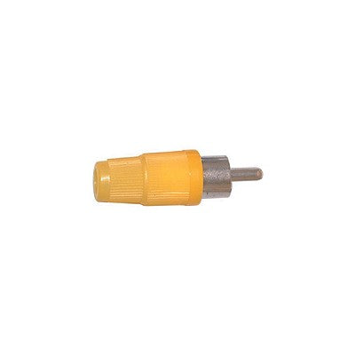 RCA Plug - Plastic 4mm, Yellow, Pkg/10 (351-154-10)