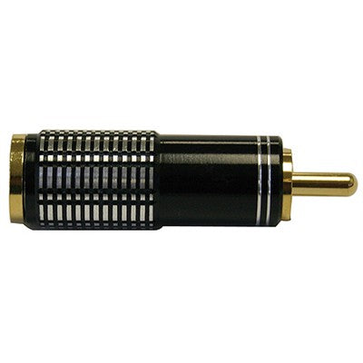 RCA Plug - Aluminum, 6.5mm, Black (351-251)