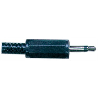 3.5mm Mono Plug - Plastic, Strain relief, Black, Pkg/10 (353-112-10)