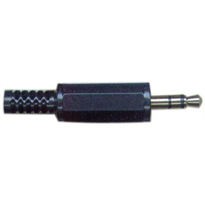 3.5mm Stereo Plug - Plastic, Strain relief, Black, Pkg/10 (353-212-10)