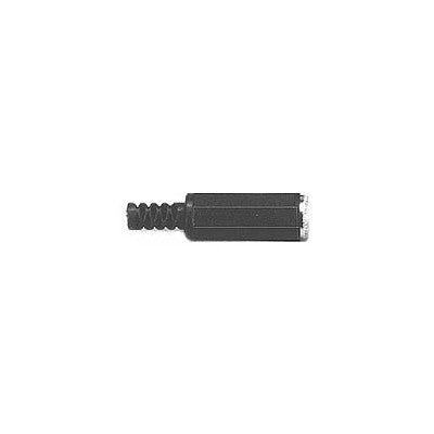 3.5mm Mono Jack Inline - Plastic, Strain relief, Black, Pkg/2 (24-354-2)