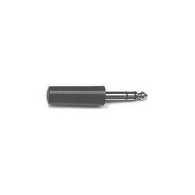 1/4" Phone Stereo Plug - Plastic, Black, Pkg/10 (356-212-10)