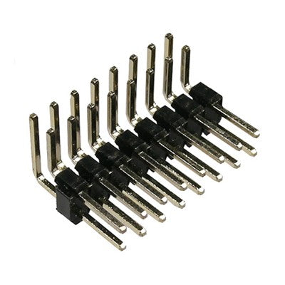 0.1" Header Pins - 80 pin, Double Row, Right Angle (36-480G-1)