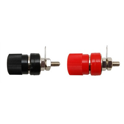 Binding Post 14x16mm - Nickel/Black&Red, Pkg/2 (375-543-2)