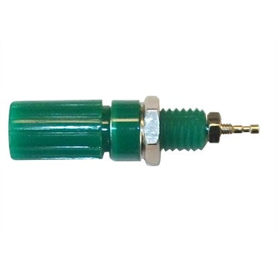 Binding Post 18x11mm - Nickel/Green, Pkg/10 (375-595-10)