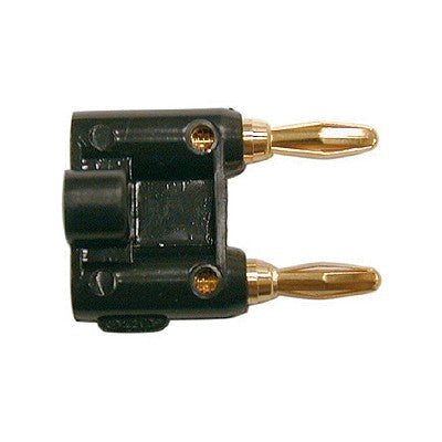 Dual Banana Plug 14AWG - Gold/Black plastic (377-441)
