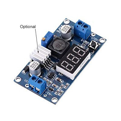 DC-DC Buck Converter, 4-40VDC to 1.25-37VDC, 2A  with LED display (40400)