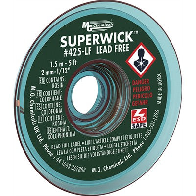 No-Clean Lead Free Super Wick - 2mm, 1.5m (425-LF)